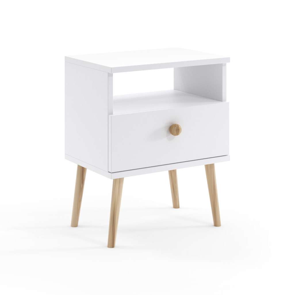 BIAŁY - W1 Table de nuit Poxwell – Image 1